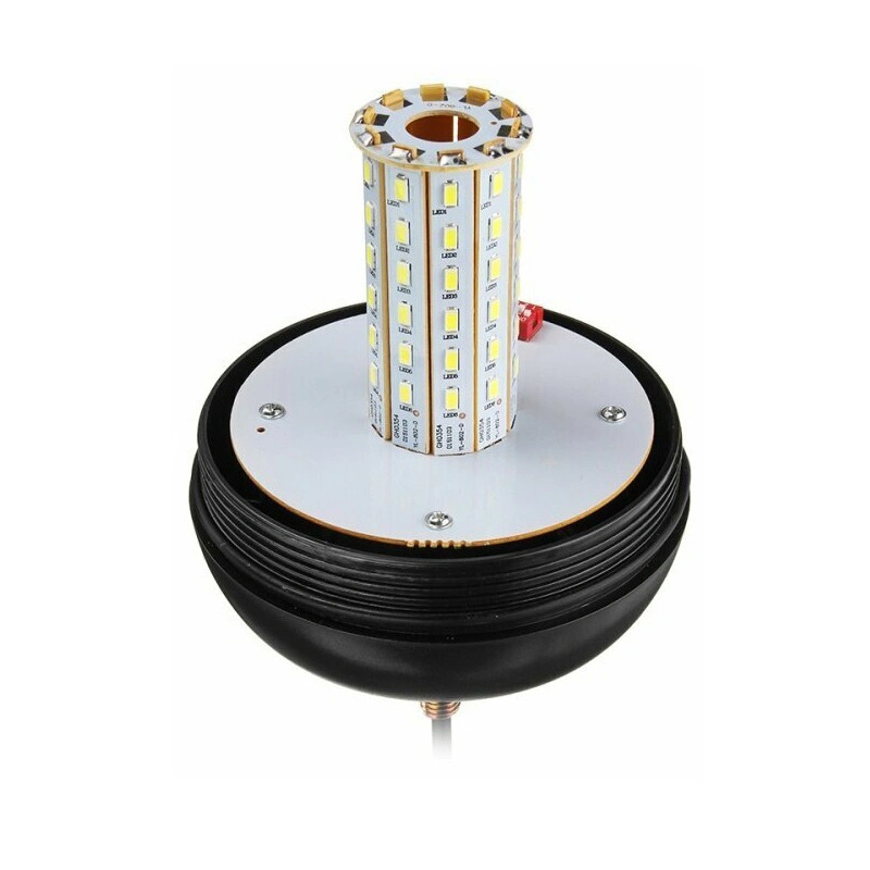 12V 24V Flexible Mount Amber LED Rotating Tractor Flashing Emergency Vehicle Caution Hazard Revolving Strobe Safety Warning Beacon Light