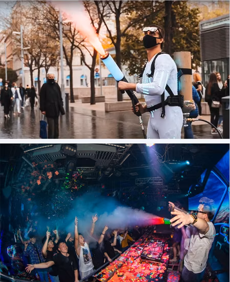 50W CO2発光ディスコ特殊効果小道具LED二酸化炭素ガスコラムガン