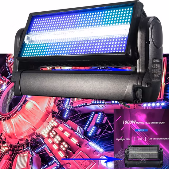 防水舞台照明屋外プロジェクト装置 1000W ストロボ LED 移動ヘッド ライト