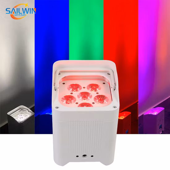 スペイン在庫 6X18W Rgbaw+UV バッテリー駆動 WiFi LED アップライト ステージ PAR ライト